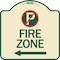 Signmission No Parking Symbol and Left Arrow Heavy-Gauge Aluminum Architectural Sign, 18" x 18", TG-1818-24655 A-DES-TG-1818-24655 - alternate 1